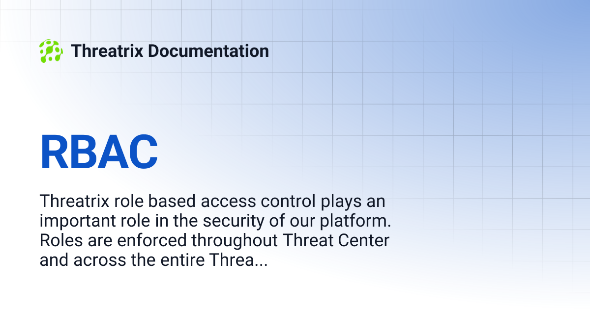 RBAC | Threatrix Documentation